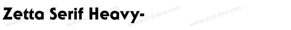 Zetta Serif Heavy字体转换